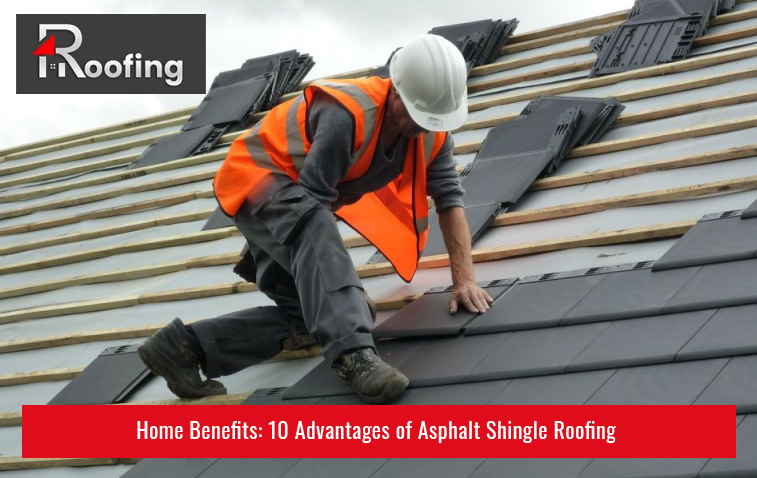 Installation of asphalt shingles on a residential roof