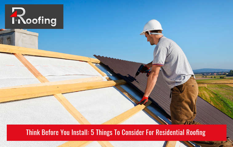 Professional roofer installing new roof