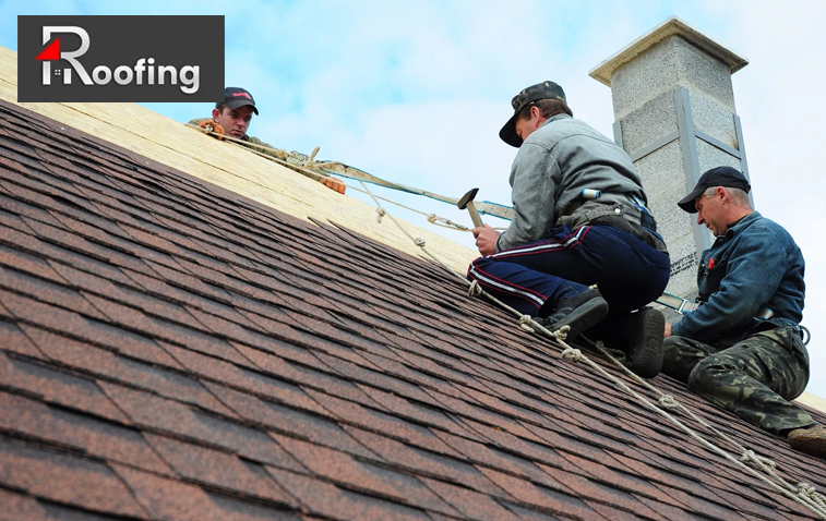 asphalt shingles roof repairing work by professionals