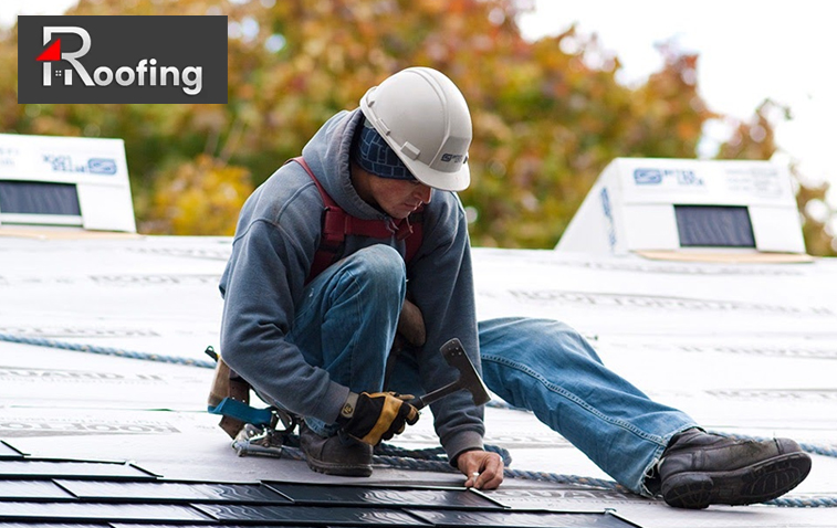 Professional Installing a new roof