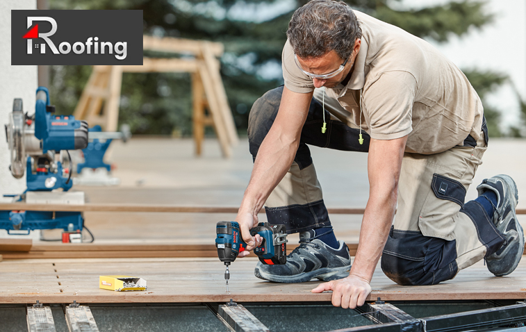 Close-up of roofing repair work for fixing common roofing issues.